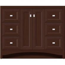 Strasser Woodenwork 42-290 - 42 X 21 X 34.5 Ravenna View Vanity Ogee Miter Choc Cherry Sb