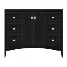 Strasser Woodenwork 37-559 - 42 X 21 X 34.5 Wallingford View Vanity Tiered Miter Midnight Oak Sb