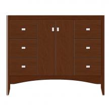 Strasser Woodenwork 37-800 - 42 X 18 X 34.5 Wallingford View Vanity Tiered Miter Pecan Cherry Sb