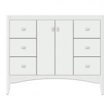 Strasser Woodenwork 37-859 - 42 X 21 X 34.5 Wallingford View Vanity Tiered Miter Powder Grey Sb
