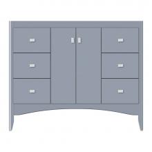 Strasser Woodenwork 38-040 - 42 X 18 X 34.5 Wallingford View Vanity Tiered Miter Sat Silver Sb