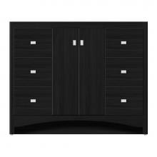 Strasser Woodenwork 46-628 - 42 X 18 X 34.5 Ravenna View Vanity Tiered Miter Midnight Oak Sb