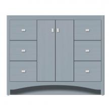 Strasser Woodenwork 47-229 - 42 X 21 X 34.5 Ravenna View Vanity Tiered Miter Silver Oak Sb