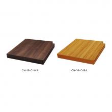 The Galley CH-18-C-BA - Upper Tier 2'' thick Corner Chef''s Block 18-1/4'' x 18-1/4'&ap