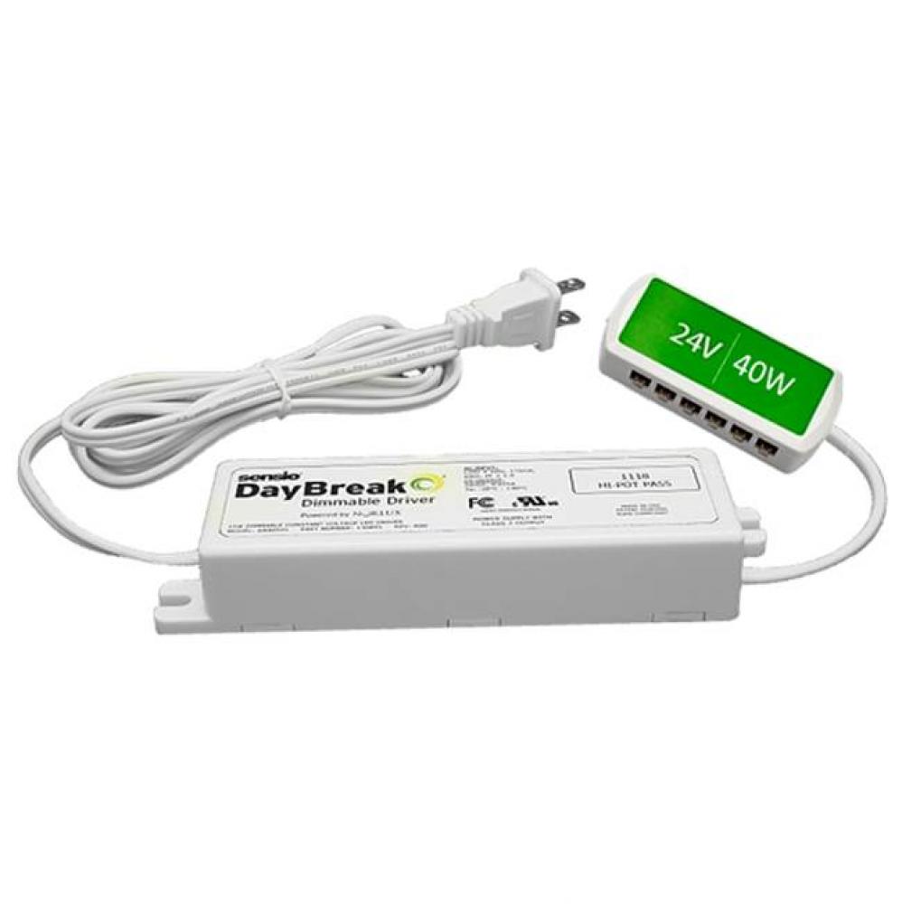 24V, 40W Dimmable Driver with 12 Port Connector Block