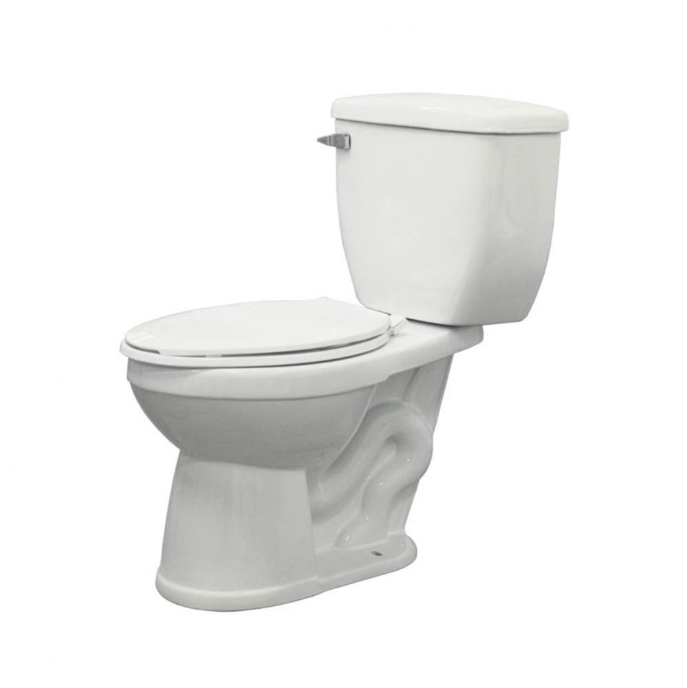 Two Piece Avalon Elongated Front Toilet in White