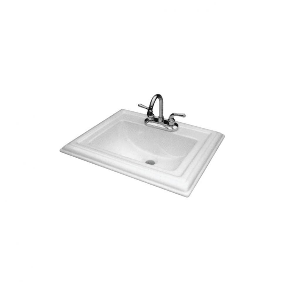 Self-rimming Drop-in 8in Centerset Avalon Lavatory in White