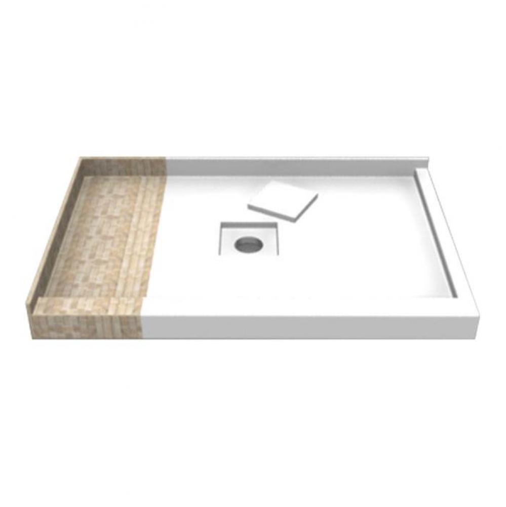 Double - Centre & Right - Threshold TileME Showerbase Centre Drain 60 x