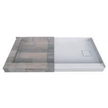 Valley Acrylic TMSBDTOD7232R - Double Threshold TileME Showerbase Offset Right Drain 72 x