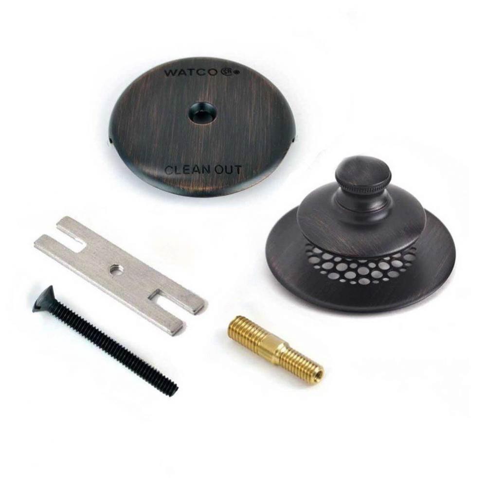 Universal Nufit Pp Trim Kit - 3/8-5/16 Adapter Pin Chrome Brushed Grid Strainer