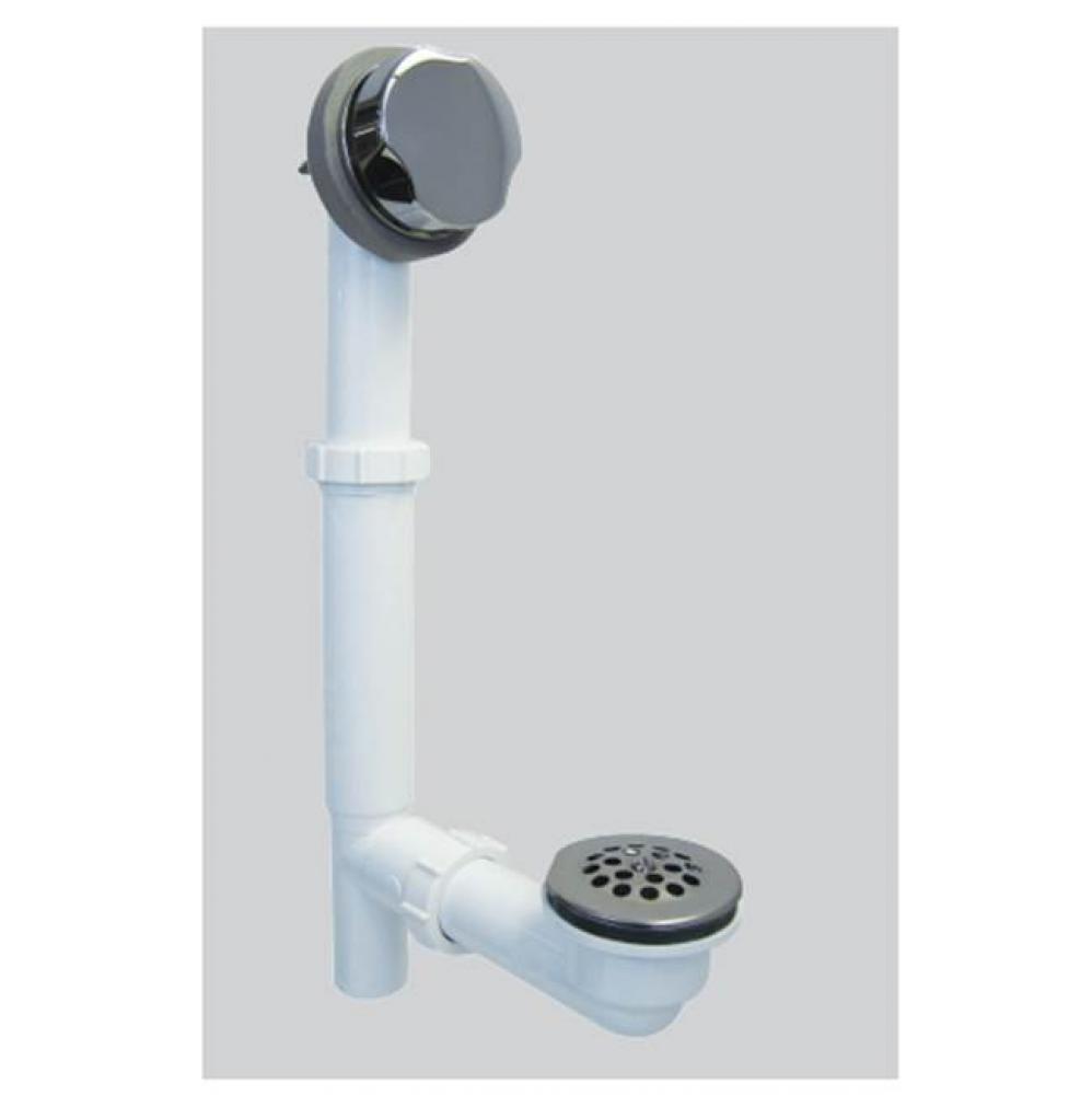 Turnstyle Tall Bath Waste Tubular Plastic Pvc White Removable Tailpiece And O Ring