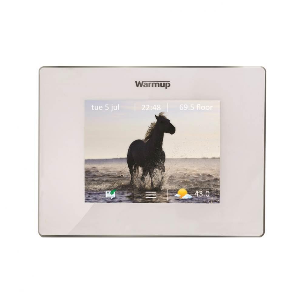 Warmup 4iE Portrait Thermostat, 120V/240V with sensor probe and instructions. Onyx Black.Non WiFi.