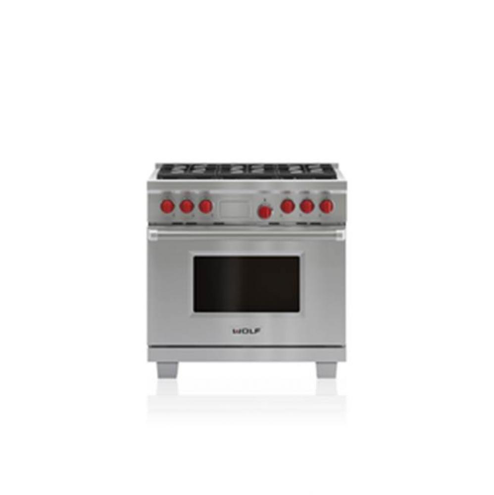 36'' DUAL FUEL, 6 BURNER,