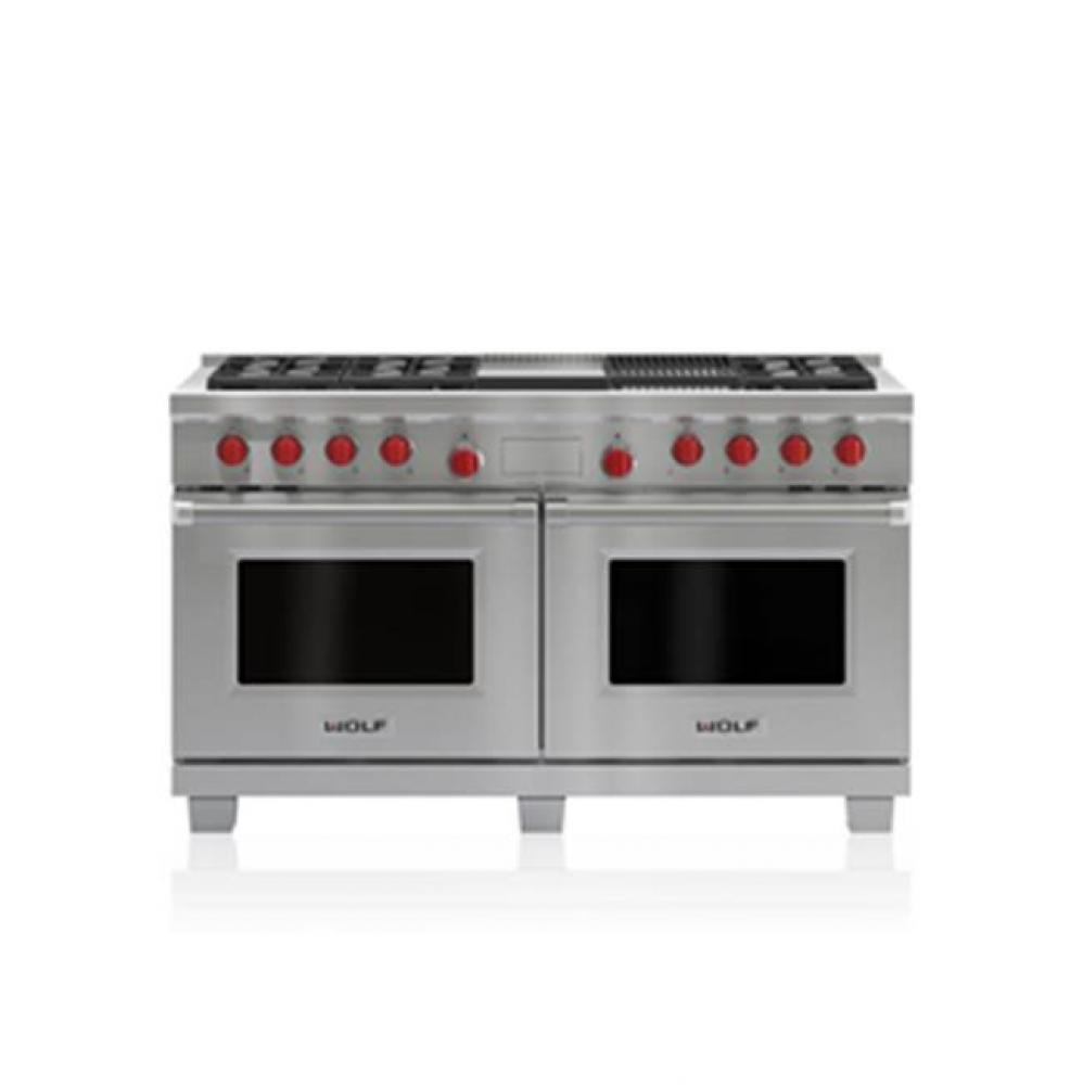 60'' DUAL FUEL, 6 BURNER, CHAR & GRIDDLE,