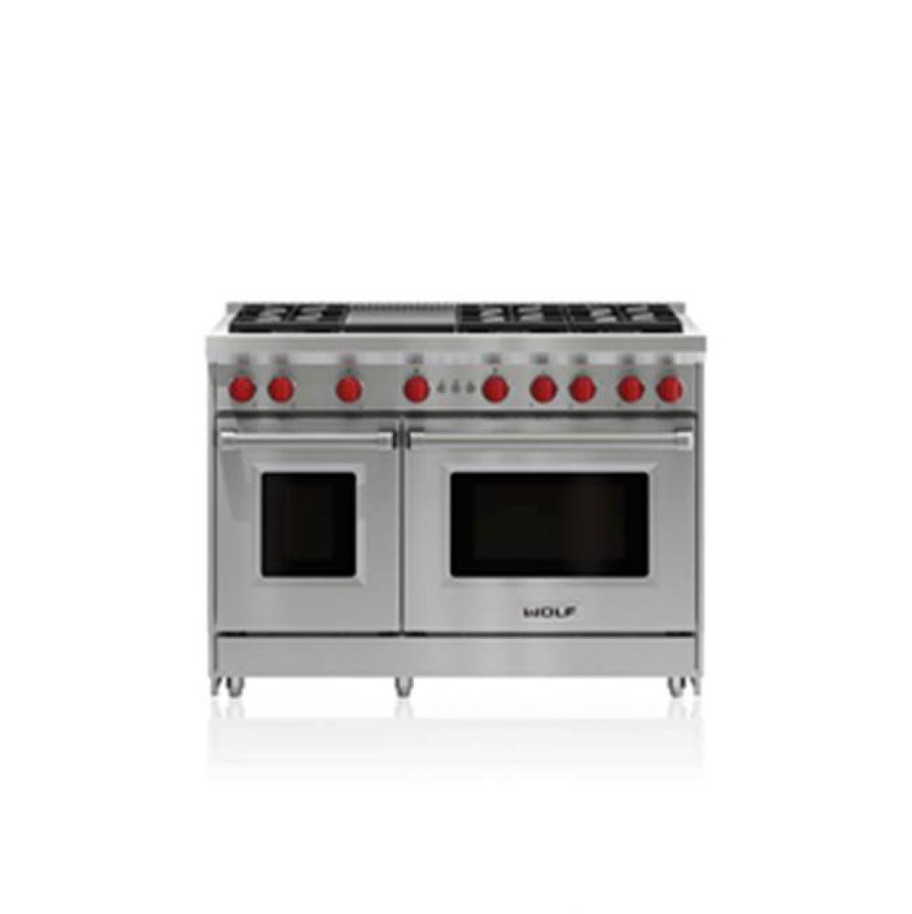 48'' Gas Range, 6 Burner, Griddle, Lp