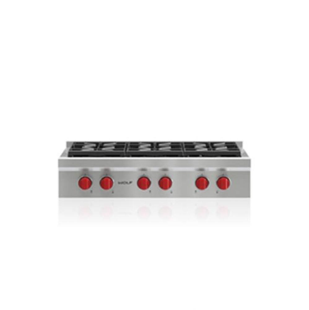 36'' Sealed Burner Rangetop, 6 Burner, Lp