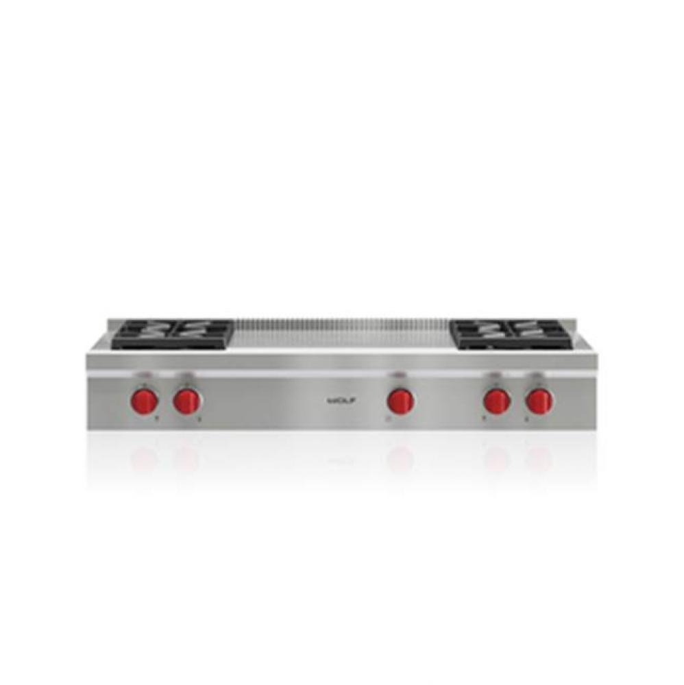 48'' SEALED BURNER RANGETOP, 4 BURNER, FRENCH TOP,