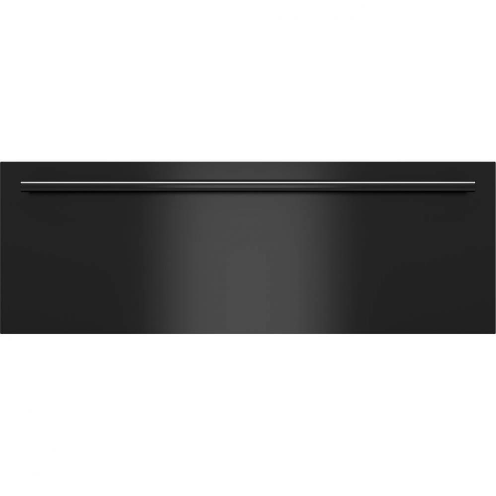 (30'' E-Series) Contemporary Black Glass Warming Drawer Front-Tub