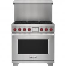 Wolf 9016121 - 36'' X 20'' Dual Fuel Range Riser With Shelf