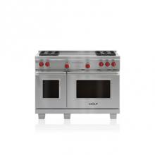 Wolf DF484F-LP - 48'' DUAL FUEL, 4 BURNER, FRENCH TOP,