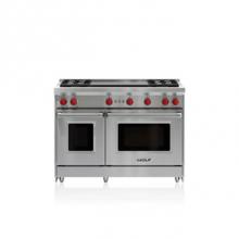 Wolf GR484DG-LP - 48'' Gas Range, 4 Burner, Double Griddle, Lp