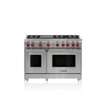 Wolf GR486G-LP - 48'' Gas Range, 6 Burner, Griddle, Lp