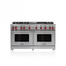 Wolf GR606CG-LP - 60'' Gas Range, 6 Burner, Char & Griddle, Lp