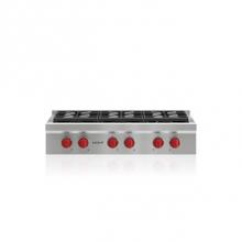 Wolf SRT366-LP - 36'' Sealed Burner Rangetop, 6 Burner, Lp