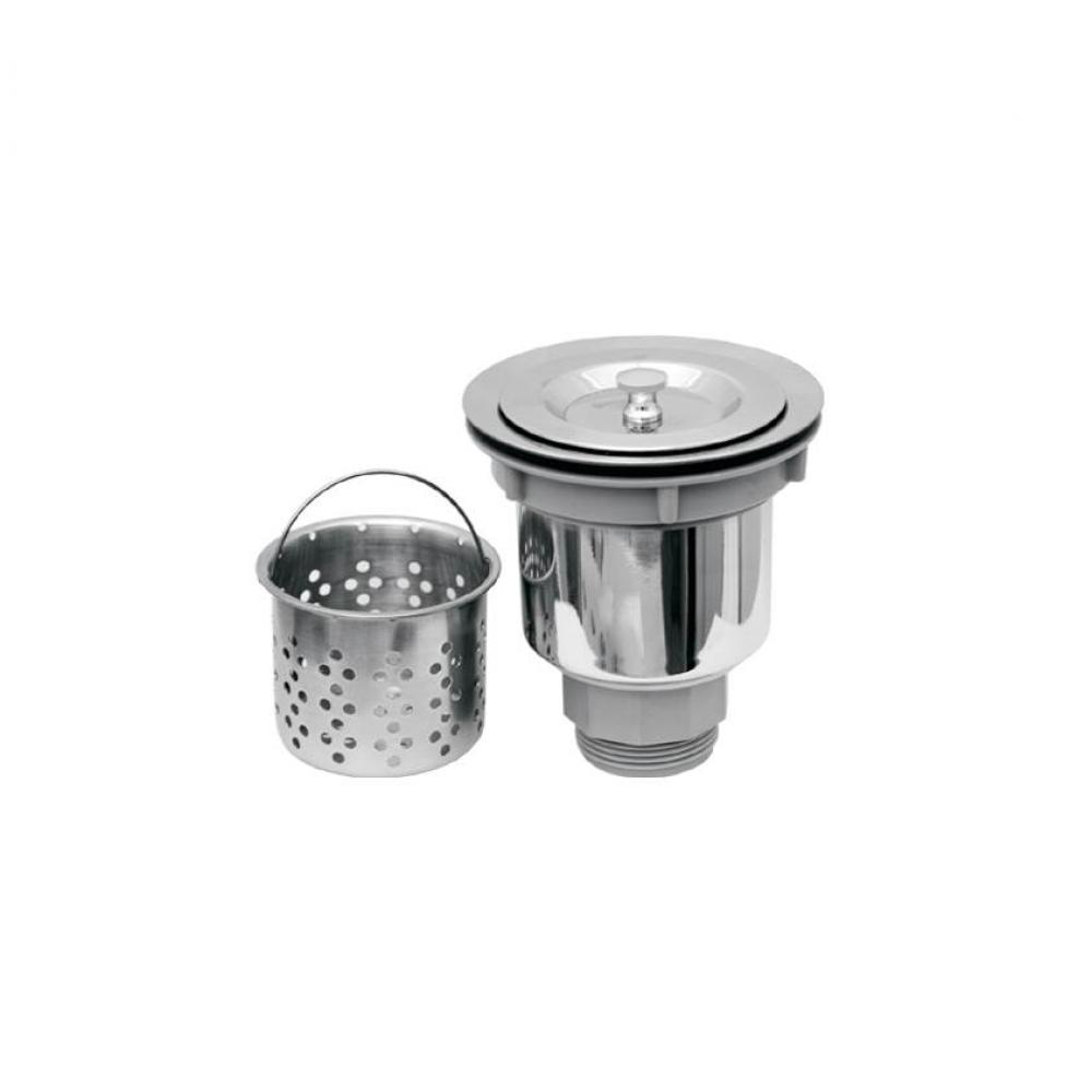 3 1/2'' Basket strainer with deep removable basket