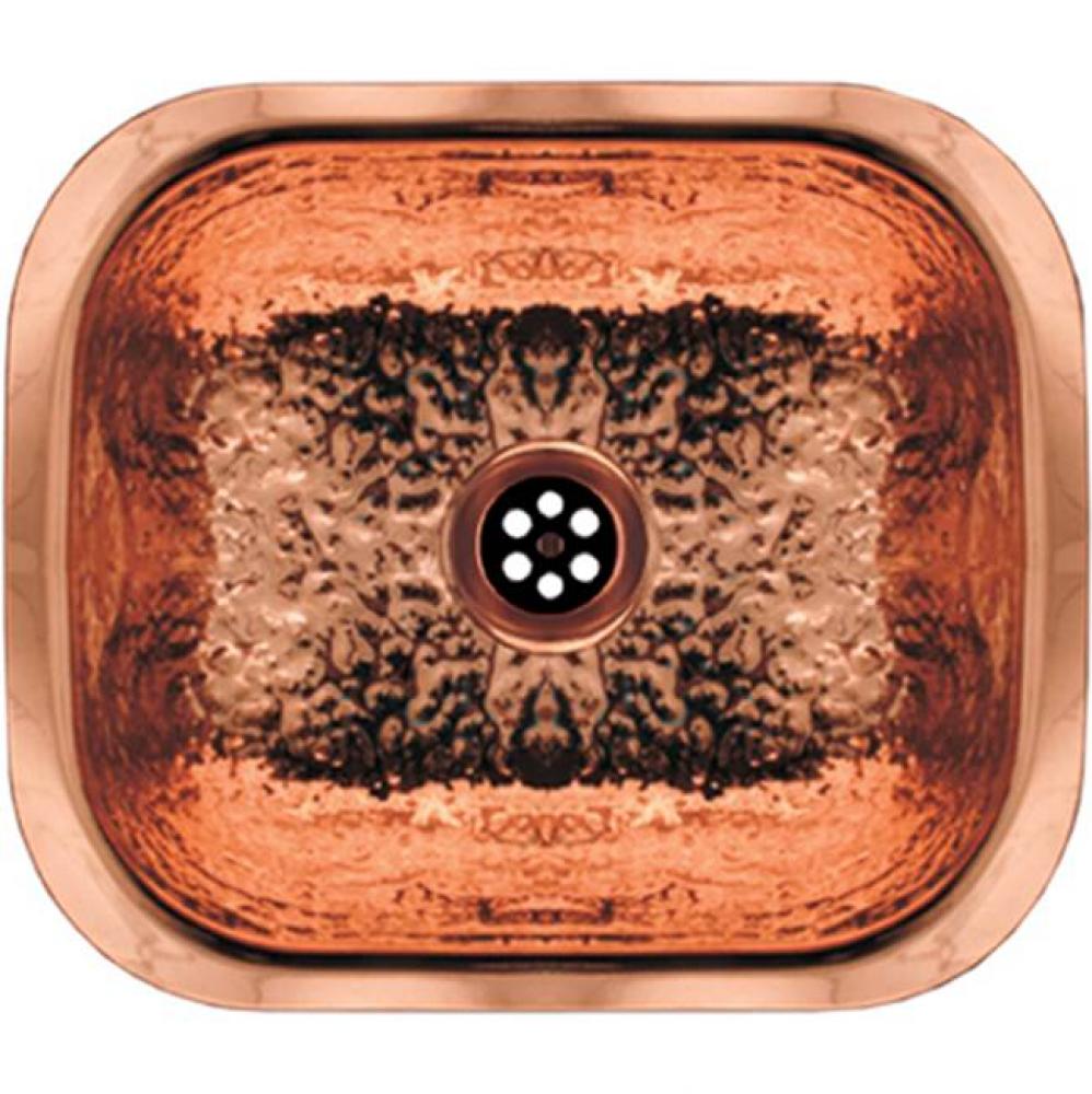 Rectangular Undermount Entertainment/Prep Sink with a Hammered Texture Surface