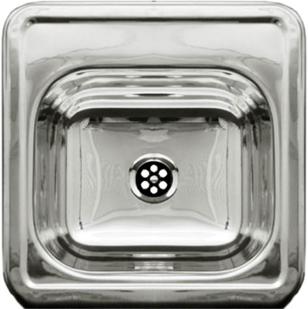 Decorative Square Drop-in Entertainment/Prep Sink with a Smooth Surface