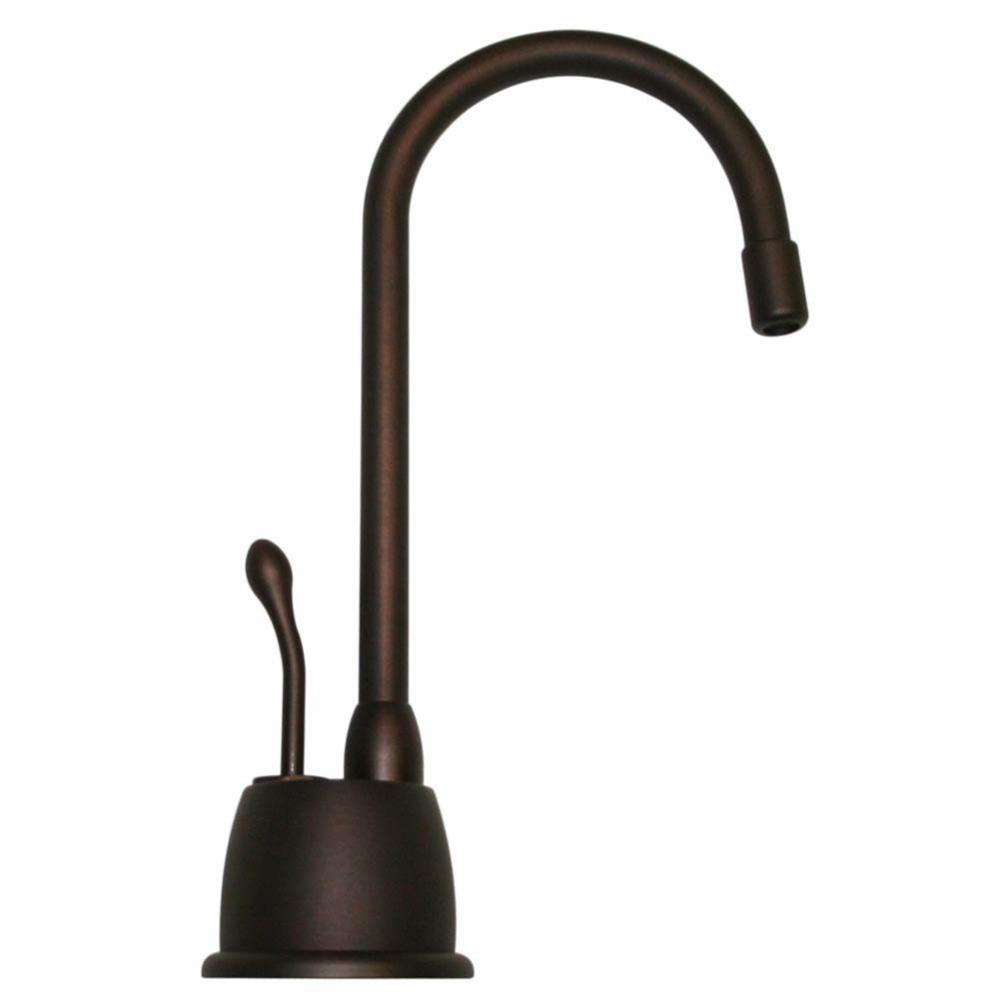 Point of Use Instant Hot Water Faucet with Gooseneck Spout and Self Closing Handle