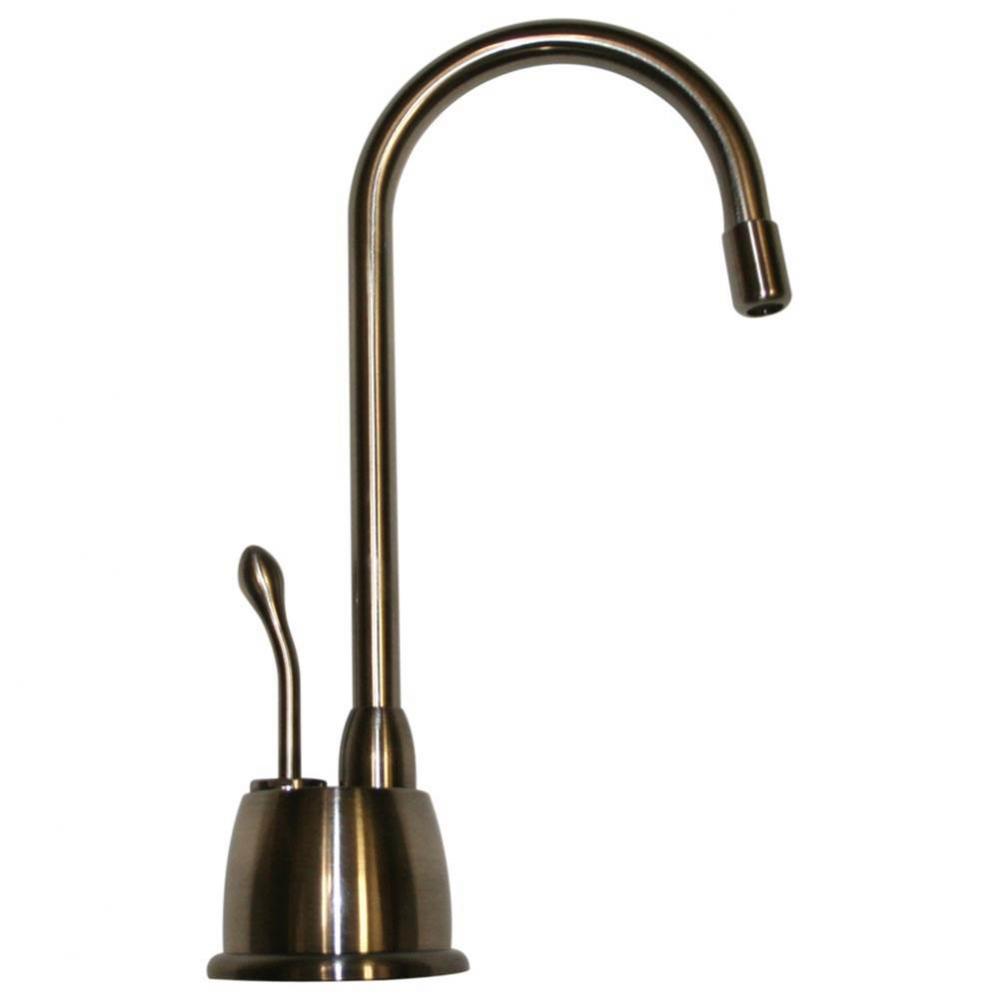 Point of Use Instant Hot Water Faucet with Gooseneck Spout and Self Closing Handle