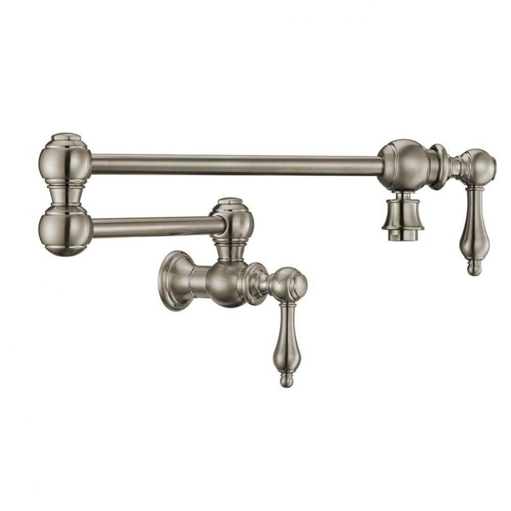 Vintage III Plus  Wall Mount Retractable Swing Spout Pot Filler with Lever Handles