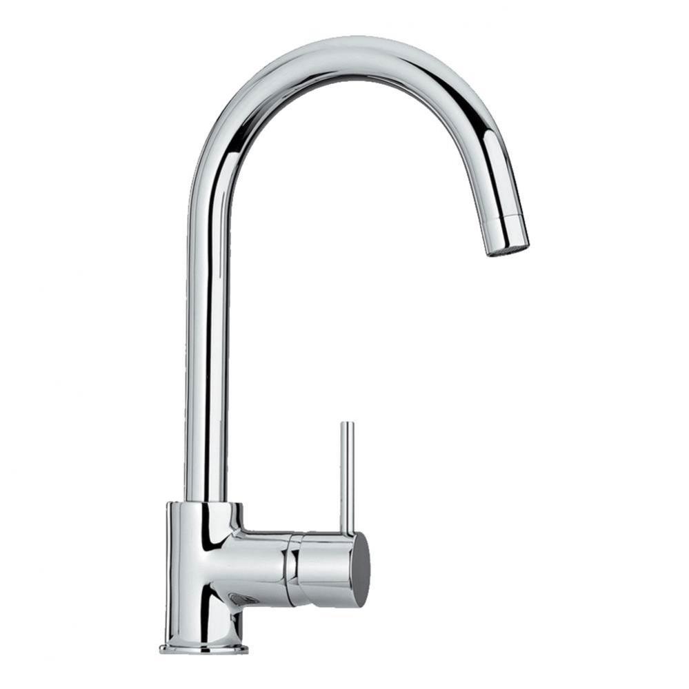 Luxe Single Hole/Single Lever Faucet with Gooseneck Swivel Spout
