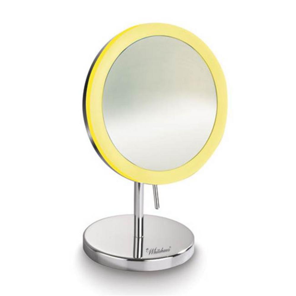 Round Freestanding Led 5X Magnified Mirror