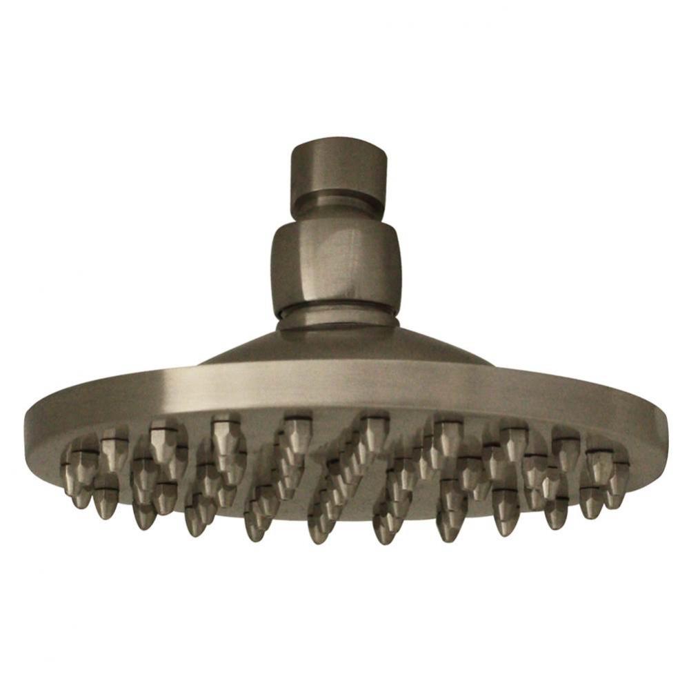 Showerhaus Round Rainfall Showerhead with 62 Spray Nozzles - Solid Brass Construction with Adjusta