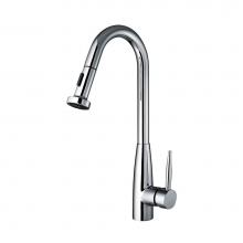 Whitehaus WH2070838-C - Jem Collectin Single Hole/Single Lever Handle Faucet with a Gooseneck Swivel Spout and Pull-Down S