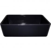 Whitehaus WH3618-BLACK - Farmhaus Fireclay Duet Series Reversible Sink with Smooth Front Apron