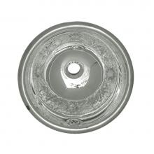 Whitehaus WH602ACF - Decorative Round Floral Pattern Drop-in Basin with Overflow and a  1 1/4'' Center D