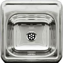 Whitehaus WH692ABL - Decorative Square Drop-in Entertainment/Prep Sink with a Smooth Surface