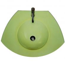 Whitehaus WHECOLOOM-YELLOW - New Generation Ecoloom Trapezoidal Glass Counter Top with Integrated Round Basin