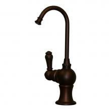 Whitehaus WHFH3-H4130-MB - Point of Use Instant Hot Water Faucet with Gooseneck Spout and Self Closing Handle
