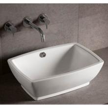 Whitehaus WHKN1065 - Isabella Collection Rectangular Above Mount Basin with Overflow and Center Drain