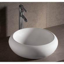 Whitehaus WHKN1090 - Isabella Collection Round Above Mount Basin with Center Drain