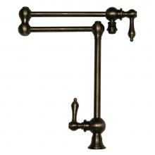 Whitehaus WHKPFDLV3-9555-P - Vintage III Deck Mount Retractable Swing Spout Pot Filler with Lever Handles and Swivel Aerator