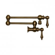 Whitehaus WHKPFLV3-9550-AB - Vintage III Wall Mount Retractable Swing Spout Pot Filler with Lever Handles and Swivel Aerator