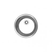 Whitehaus WHND11-5 - Noah''s Collection Brushed Stainless Steel Round Drop-in/Undermount Entertainment/Prep S