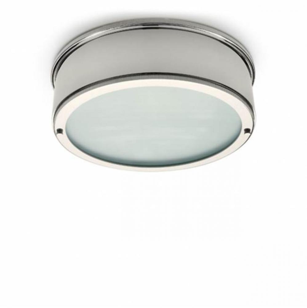 Sentinel II Ceiling Flush Mount with Glass Diffuser in Nickel