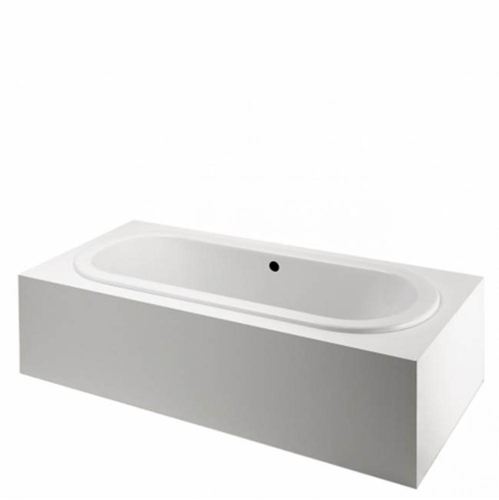 Classic 78 x 39 x 22 Right Hand Air and Whirlpool Oval Bathtub with Center Drain in White